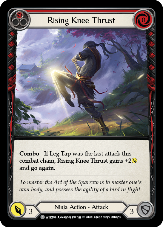 Rising Knee Thrust (Red) [WTR104] Unlimited Edition Rainbow Foil - Devastation Store | Devastation Store