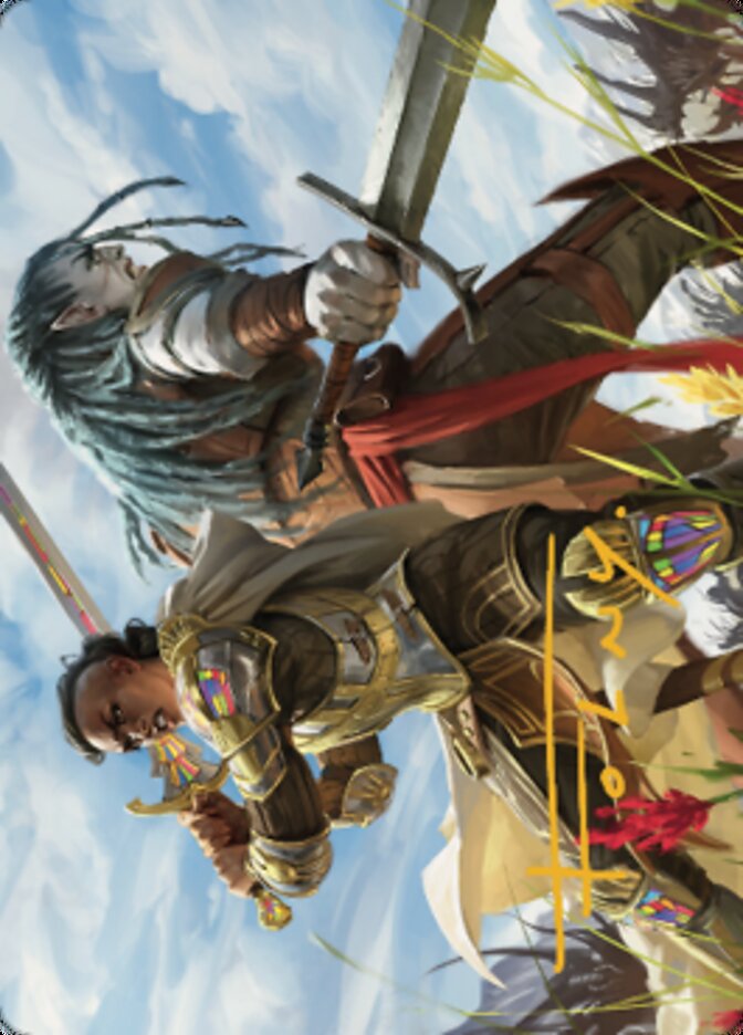 Join Forces Art Card (Gold-Stamped Signature) [Dominaria United Art Series] | Devastation Store