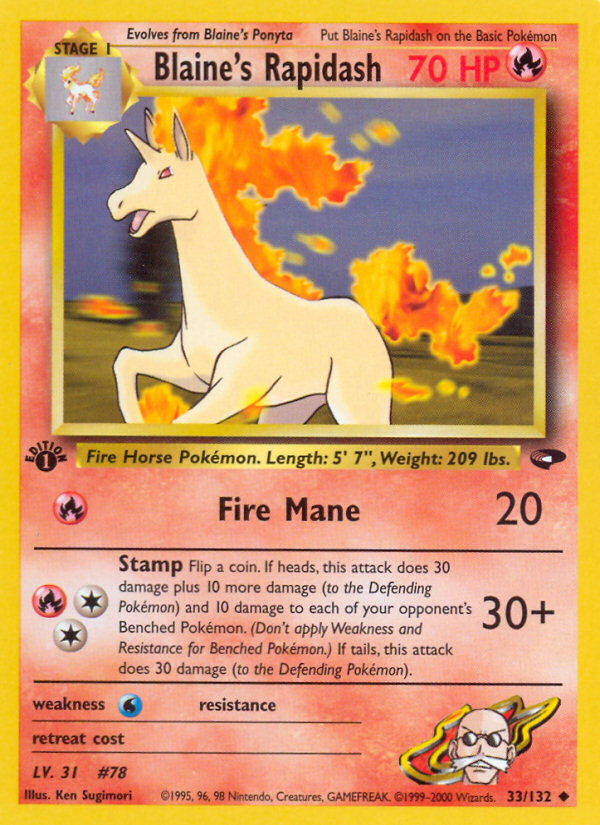 Blaine's Rapidash (33/132) [Gym Challenge 1st Edition] | Devastation Store