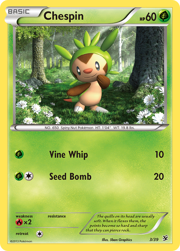 Chespin (3/39) [XY: Kalos Starter Set] | Devastation Store