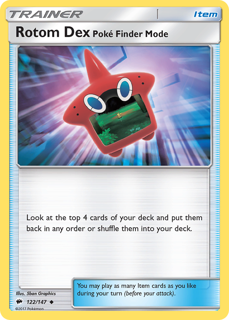 Rotom Dex Poke Finder Mode (122/147) [Sun & Moon: Burning Shadows] | Devastation Store