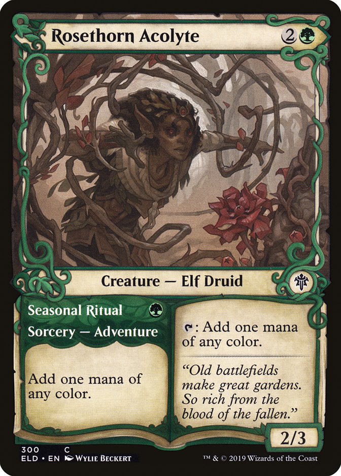 Rosethorn Acolyte // Seasonal Ritual (Showcase) [Throne of Eldraine] | Devastation Store