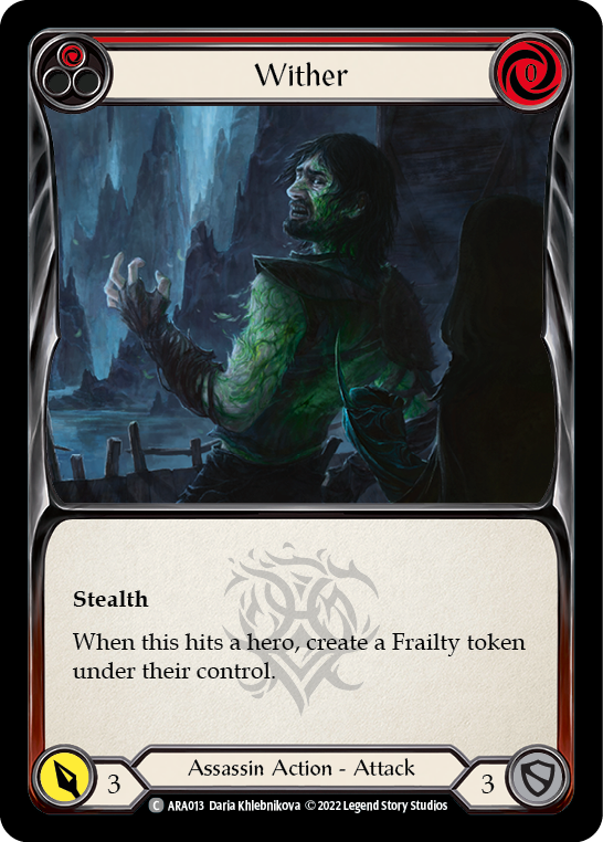 Wither (Red) [ARA013] (Outsiders Arakni Blitz Deck) | Devastation Store