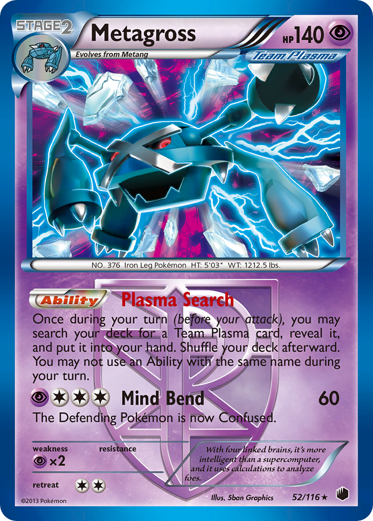 Metagross (52/116) [Black & White: Plasma Freeze] | Devastation Store