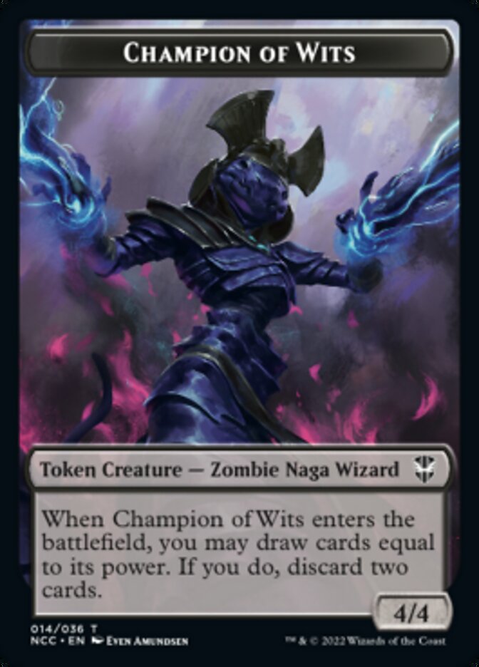 Tentacle // Champion of Wits Double-sided Token [Streets of New Capenna Commander Tokens] | Devastation Store