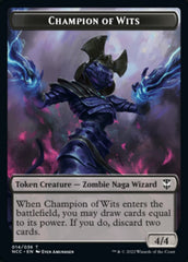 Tentacle // Champion of Wits Double-sided Token [Streets of New Capenna Commander Tokens] | Devastation Store