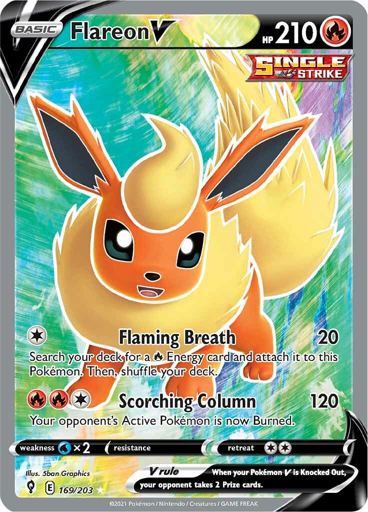 Flareon V (169/203) [Sword & Shield: Evolving Skies] | Devastation Store