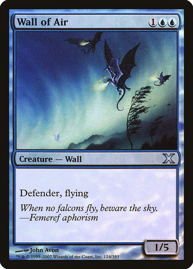 Wall of Air (Premium Foil) [Tenth Edition] | Devastation Store