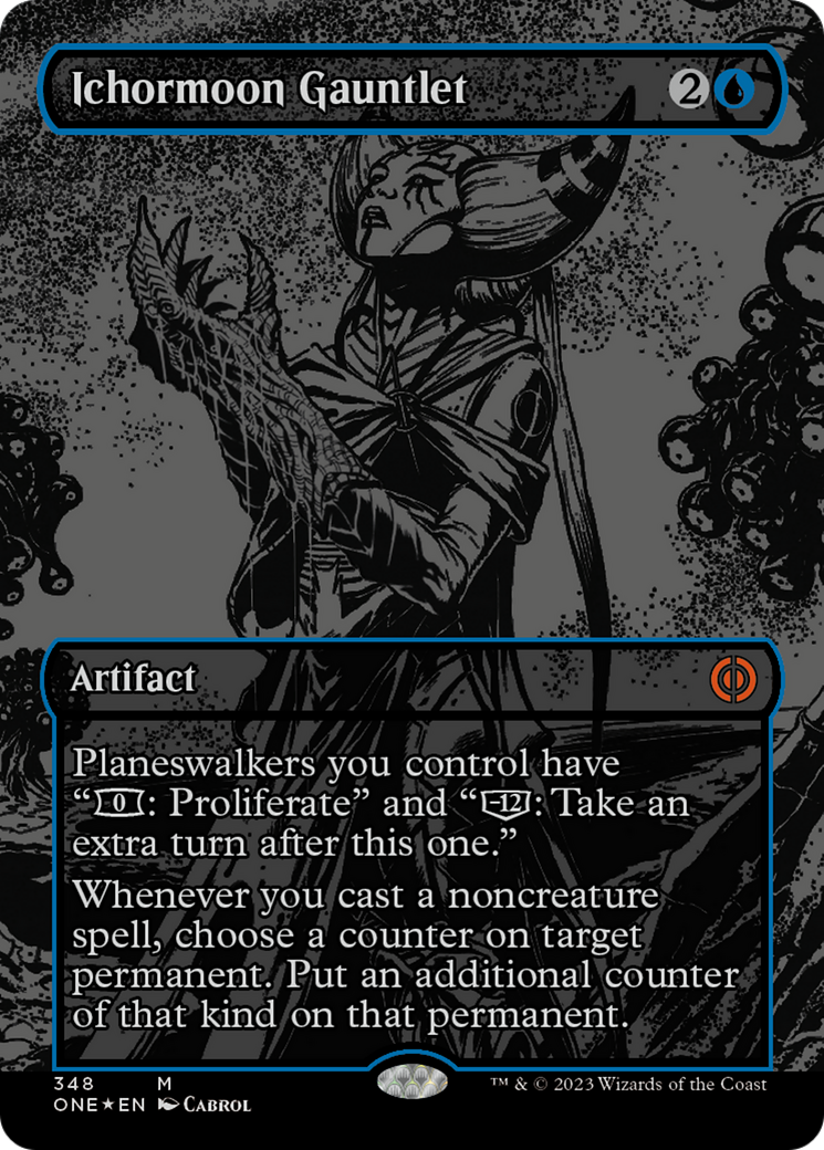 Ichormoon Gauntlet (Oil Slick Raised Foil) [Phyrexia: All Will Be One] | Devastation Store