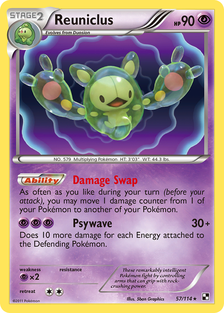 Reuniclus (57/114) [Black & White: Base Set] | Devastation Store