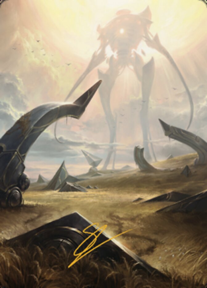 Plains (1) Art Card (Gold-Stamped Signature) [The Brothers' War Art Series] | Devastation Store