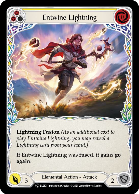 Entwine Lightning (Yellow) [U-ELE101] Unlimited Rainbow Foil | Devastation Store