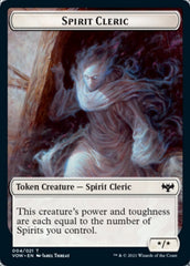 Blood // Spirit Cleric Double-sided Token [Innistrad: Crimson Vow Tokens] | Devastation Store