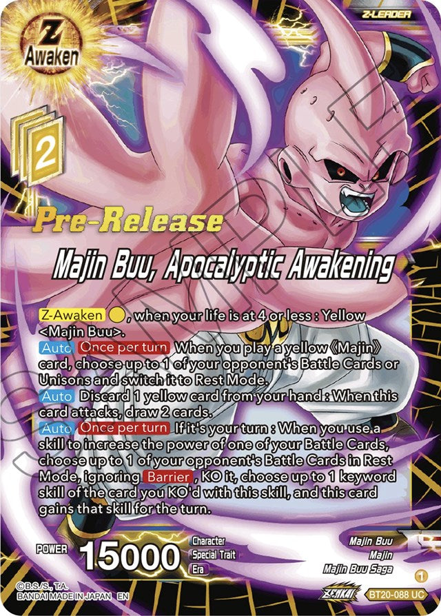 Majin Buu, Apocalyptic Awakening (BT20-088) [Power Absorbed Prerelease Promos] | Devastation Store