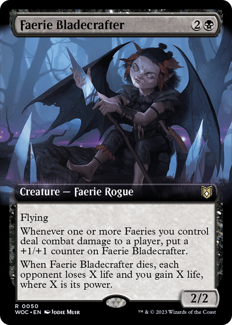 Faerie Bladecrafter (Extended Art) [Wilds of Eldraine Commander] | Devastation Store