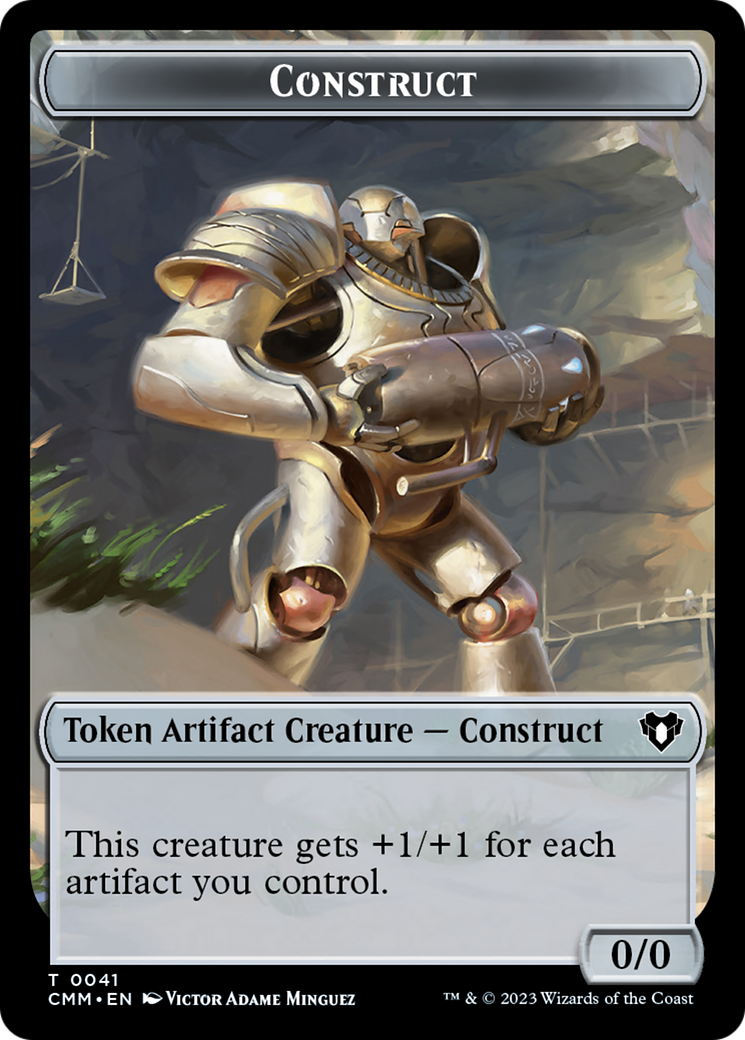 Spirit (0010) // Construct (0041) Double-Sided Token [Commander Masters Tokens] | Devastation Store