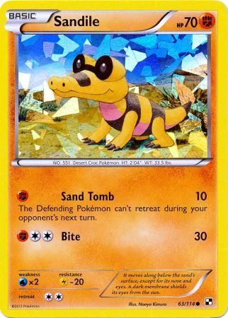 Sandile (63/114) (Cracked Ice Holo) [Black & White: Base Set] | Devastation Store