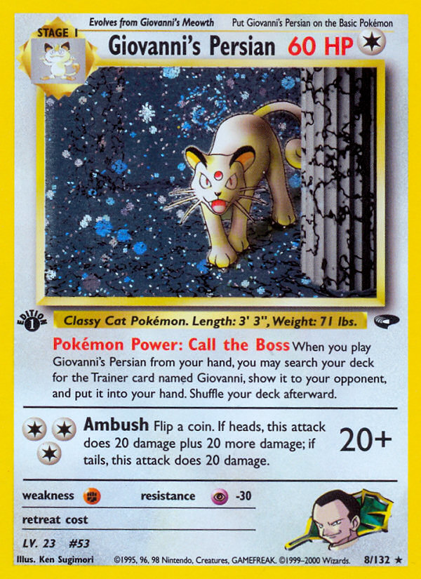 Giovanni's Persian (8/132) [Gym Challenge 1st Edition] | Devastation Store