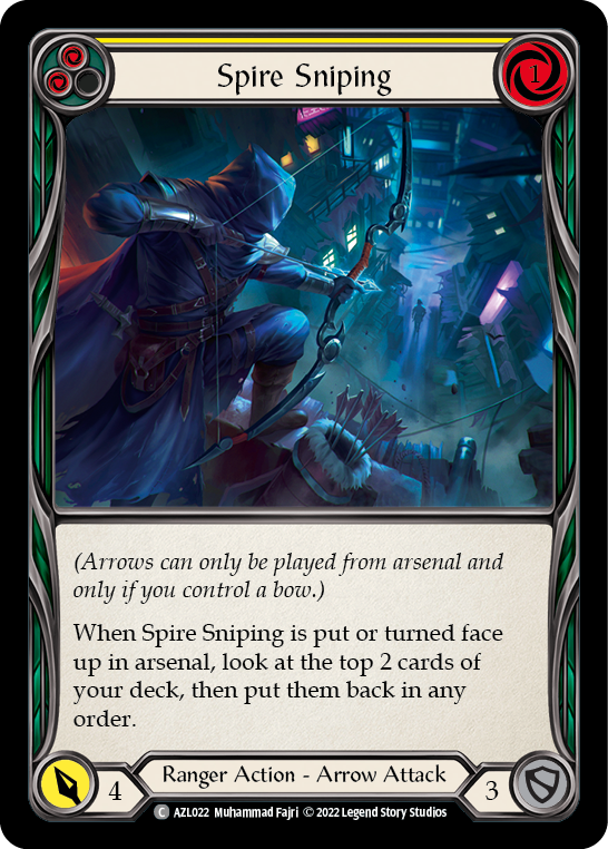 Spire Sniping (Yellow) [AZL022] (Outsiders Azalea Blitz Deck) | Devastation Store