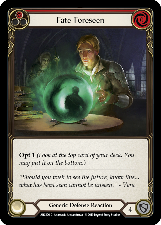Fate Foreseen (Red) [ARC200-C] 1st Edition Normal - Devastation Store | Devastation Store