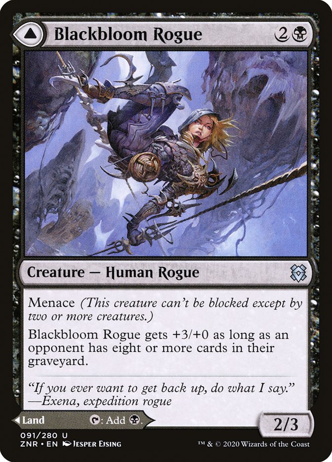 Blackbloom Rogue // Blackbloom Bog [Zendikar Rising] | Devastation Store