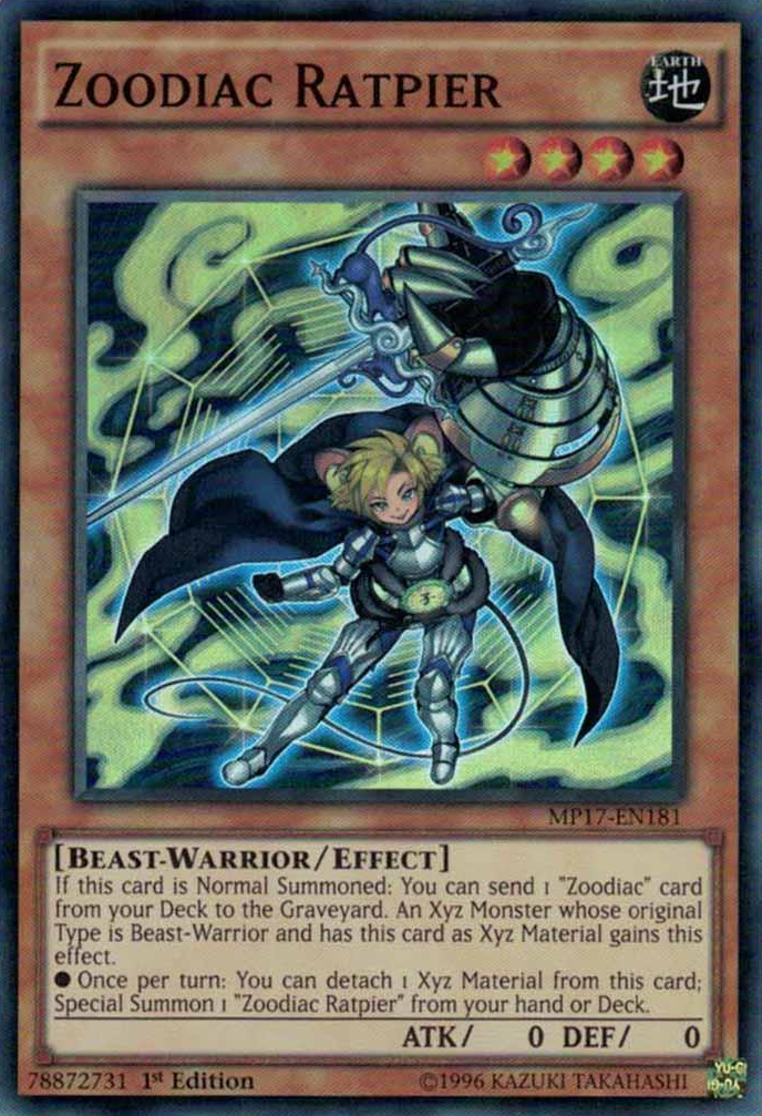 Zoodiac Ratpier [MP17-EN181] Super Rare | Devastation Store