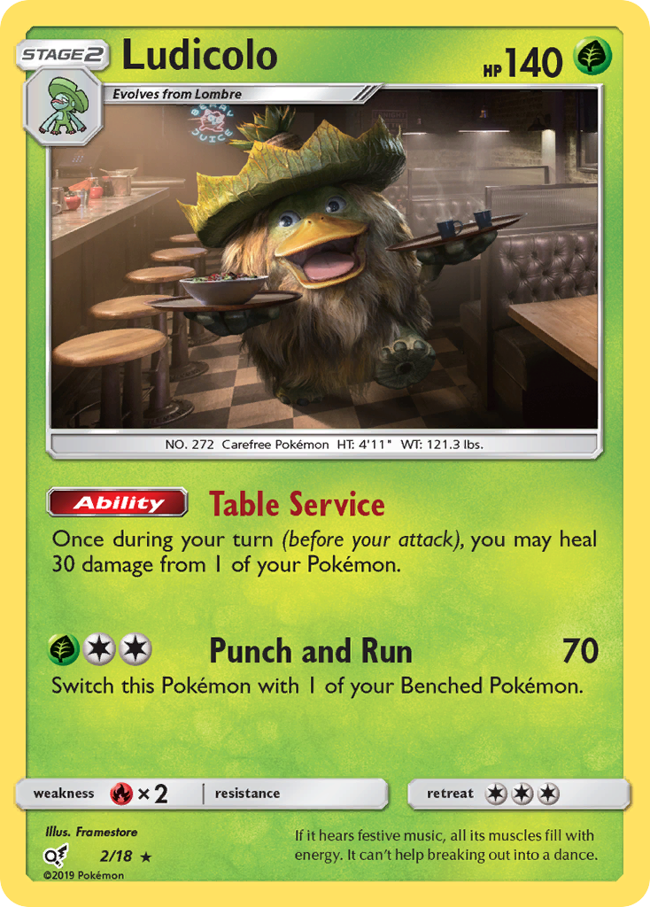 Ludicolo (2/18) [Sun & Moon: Detective Pikachu] | Devastation Store
