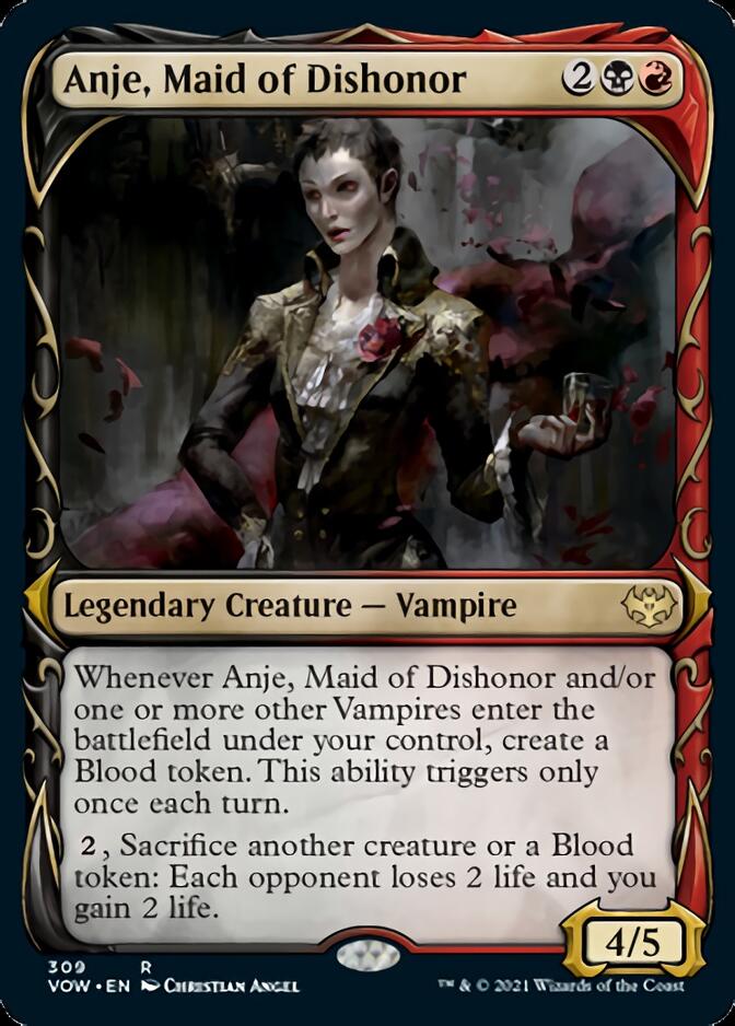 Anje, Maid of Dishonor (Showcase Fang Frame) [Innistrad: Crimson Vow] | Devastation Store