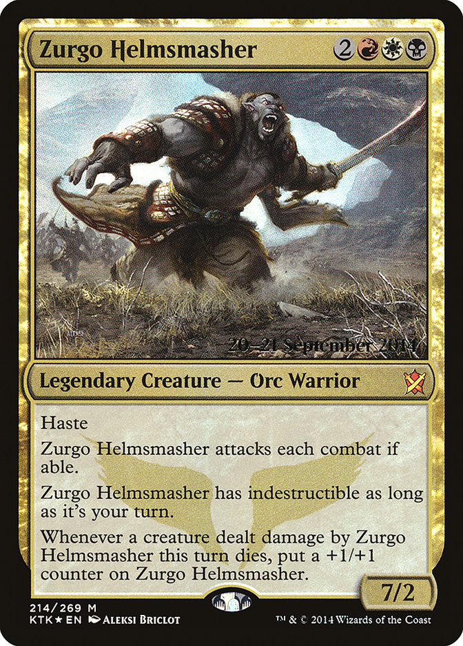 Zurgo Helmsmasher  [Khans of Tarkir Prerelease Promos] | Devastation Store