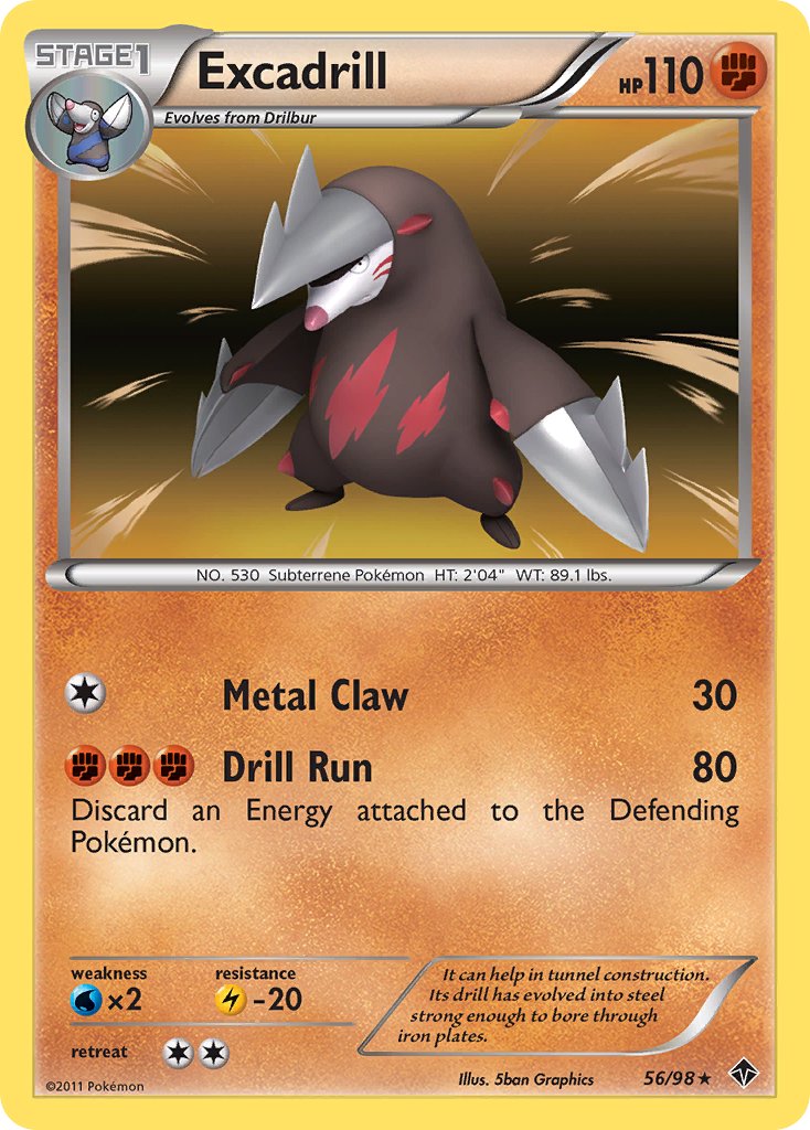 Excadrill (56/98) (Cosmos Holo) (Blister Exclusive) [Black & White: Emerging Powers] | Devastation Store