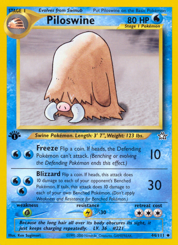 Piloswine (44/111) [Neo Genesis 1st Edition] | Devastation Store