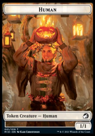 Human // Beast (008) Double-sided Token [Innistrad: Midnight Hunt Tokens] | Devastation Store