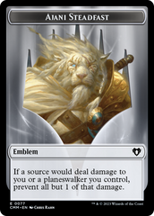 Ajani Steadfast Emblem // Wizard Double-Sided Token [Commander Masters Tokens] | Devastation Store