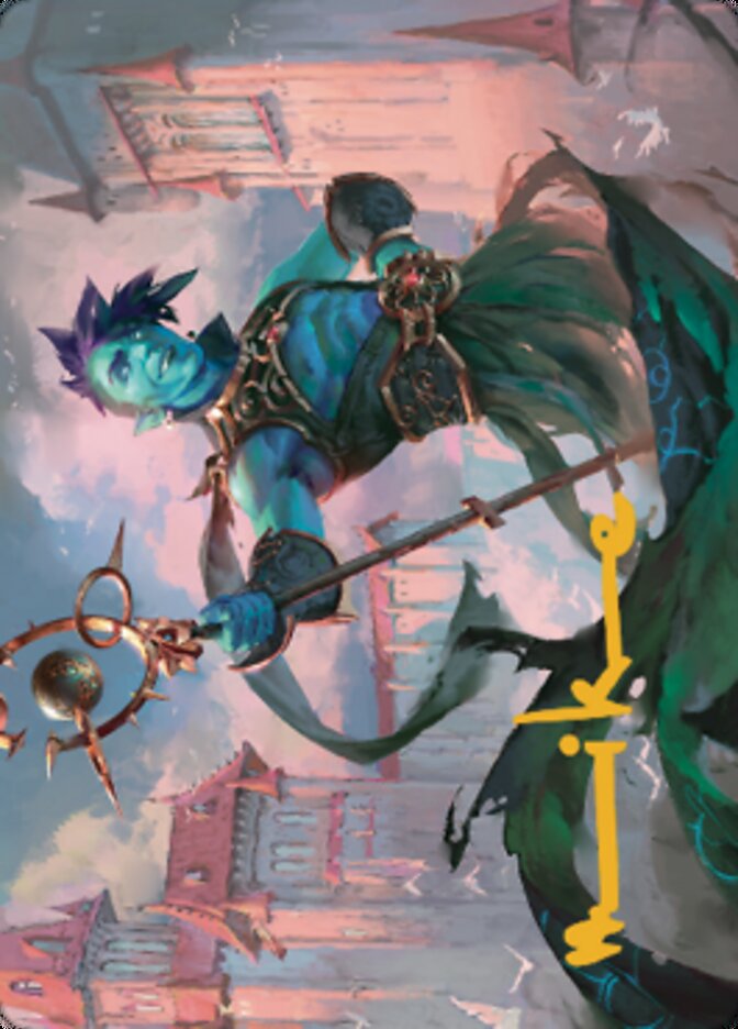 Haughty Djinn Art Card (Gold-Stamped Signature) [Dominaria United Art Series] | Devastation Store