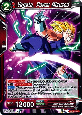 Vegeta, Power Misused [TB2-006] | Devastation Store