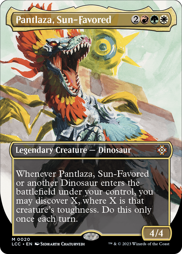 Pantlaza, Sun-Favored (Borderless) [The Lost Caverns of Ixalan Commander] | Devastation Store