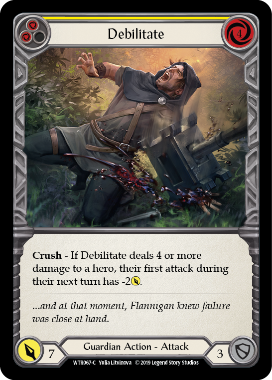 Debilitate (Yellow) [WTR067-C] Alpha Print Rainbow Foil - Devastation Store | Devastation Store