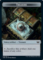 Blood // Treasure Double-sided Token [Innistrad: Crimson Vow Tokens] | Devastation Store