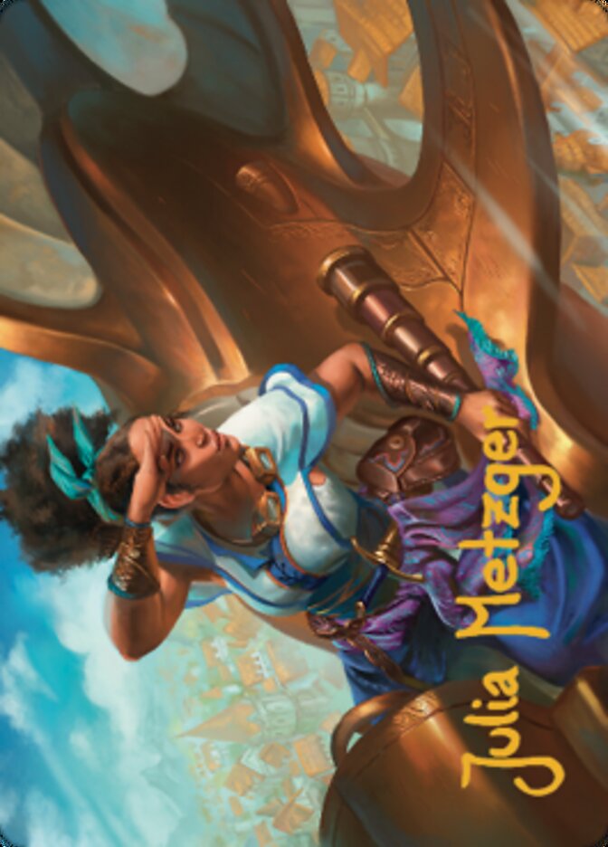 Talas Lookout Art Card (Gold-Stamped Signature) [Dominaria United Art Series] | Devastation Store