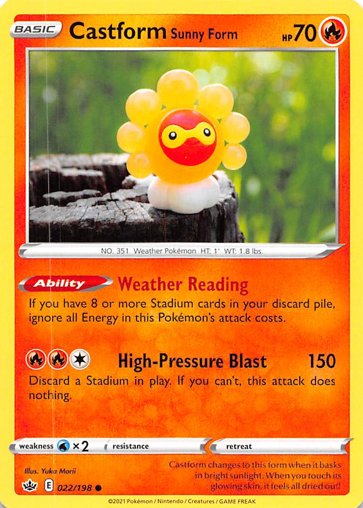 Castform Sunny Form (022/198) [Sword & Shield: Chilling Reign] | Devastation Store