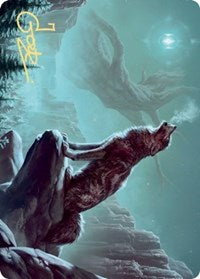 Sarulf's Packmate Art Card (Gold-Stamped Signature) [Kaldheim: Art Series] | Devastation Store