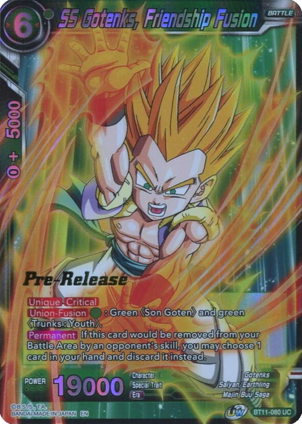 SS Gotenks, Friendship Fusion (BT11-080) [Vermilion Bloodline Prerelease Promos] | Devastation Store