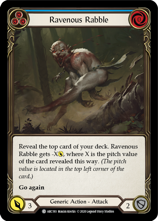 Ravenous Rabble (Blue) [ARC193] Unlimited Edition Rainbow Foil - Devastation Store | Devastation Store