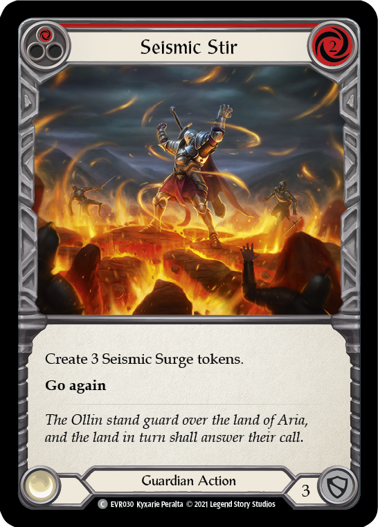 Seismic Stir (Red) [EVR030] (Everfest)  1st Edition Rainbow Foil | Devastation Store