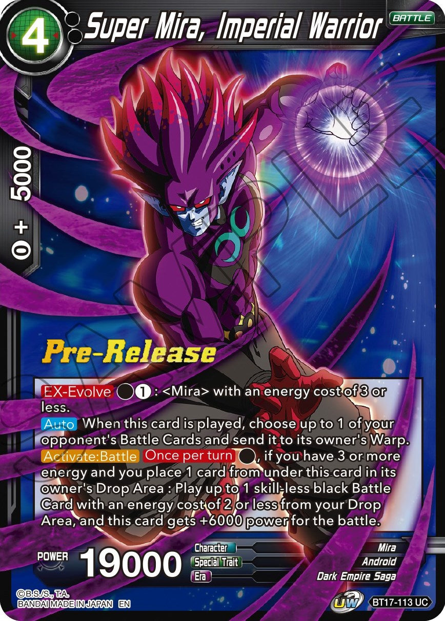 Super Mira, Imperial Warrior (BT17-113) [Ultimate Squad Prerelease Promos] | Devastation Store