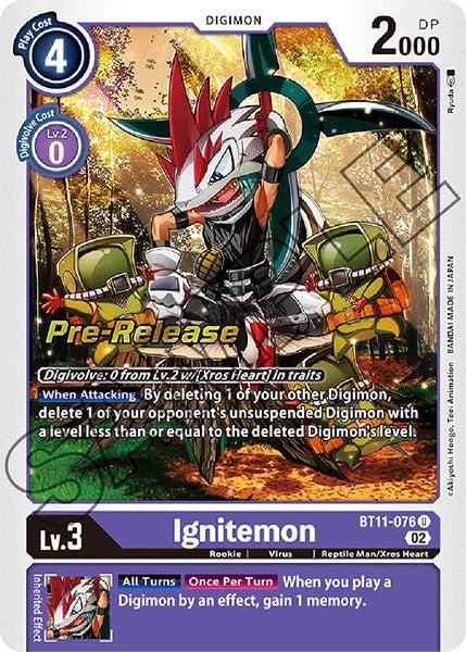 Ignitemon [BT11-076] [Dimensional Phase Pre-Release Promos] | Devastation Store