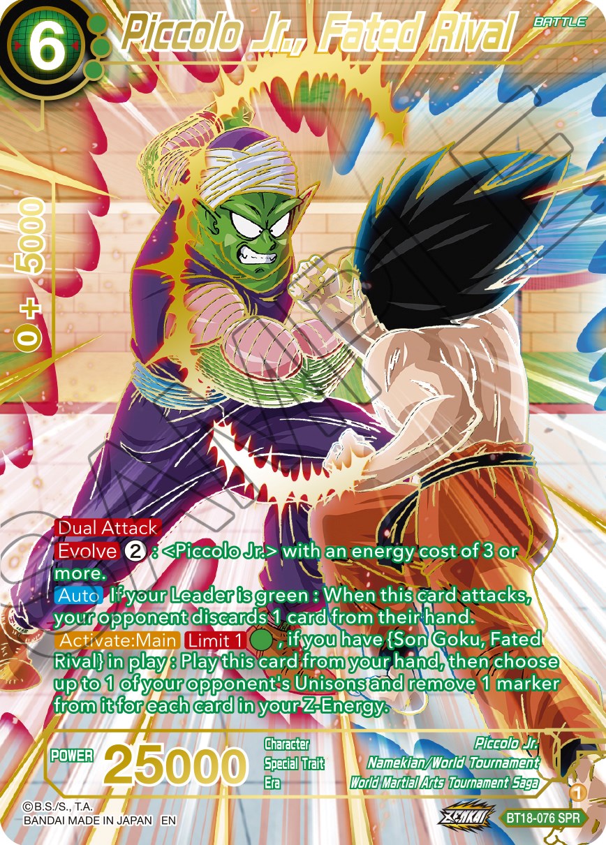 Piccolo Jr., Fated Rival (SPR) (BT18-076) [Dawn of the Z-Legends] | Devastation Store