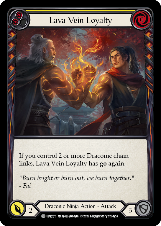 Lava Vein Loyalty (Yellow) [UPR070] (Uprising)  Rainbow Foil | Devastation Store
