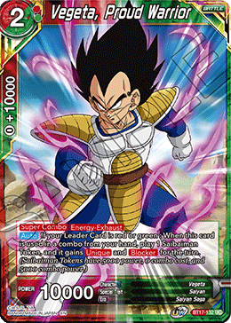 Vegeta, Proud Warrior (BT17-132) [Ultimate Squad] | Devastation Store