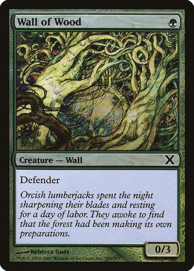 Wall of Wood (Premium Foil) [Tenth Edition] | Devastation Store